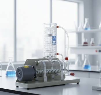 Laboratory water distiller Basic Water Still W4L producing high-purity distilled water for research and healthcare applications.