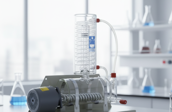 Laboratory water distiller Basic Water Still W4L producing high-purity distilled water for research and healthcare applications.