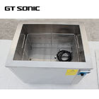 GT SONIC 40L industrial ultrasonic cleaner showing stainless steel single tank interior with cleaning basket and power cable.